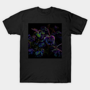 Black Panther Art - Flower Bouquet with Glowing Edges 17 T-Shirt